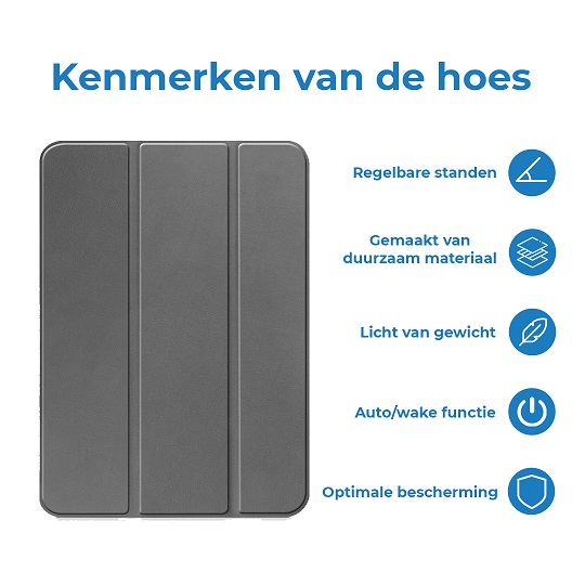 Bekijk afbeelding 3 van Tablet case voor Apple iPad 10 10.9 (2022), Zwart + Screenprotector